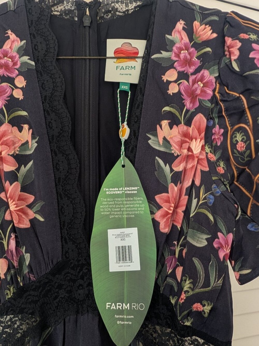 Farmrio Black Belle Garden Maxi Dress - Picture 4 of 5